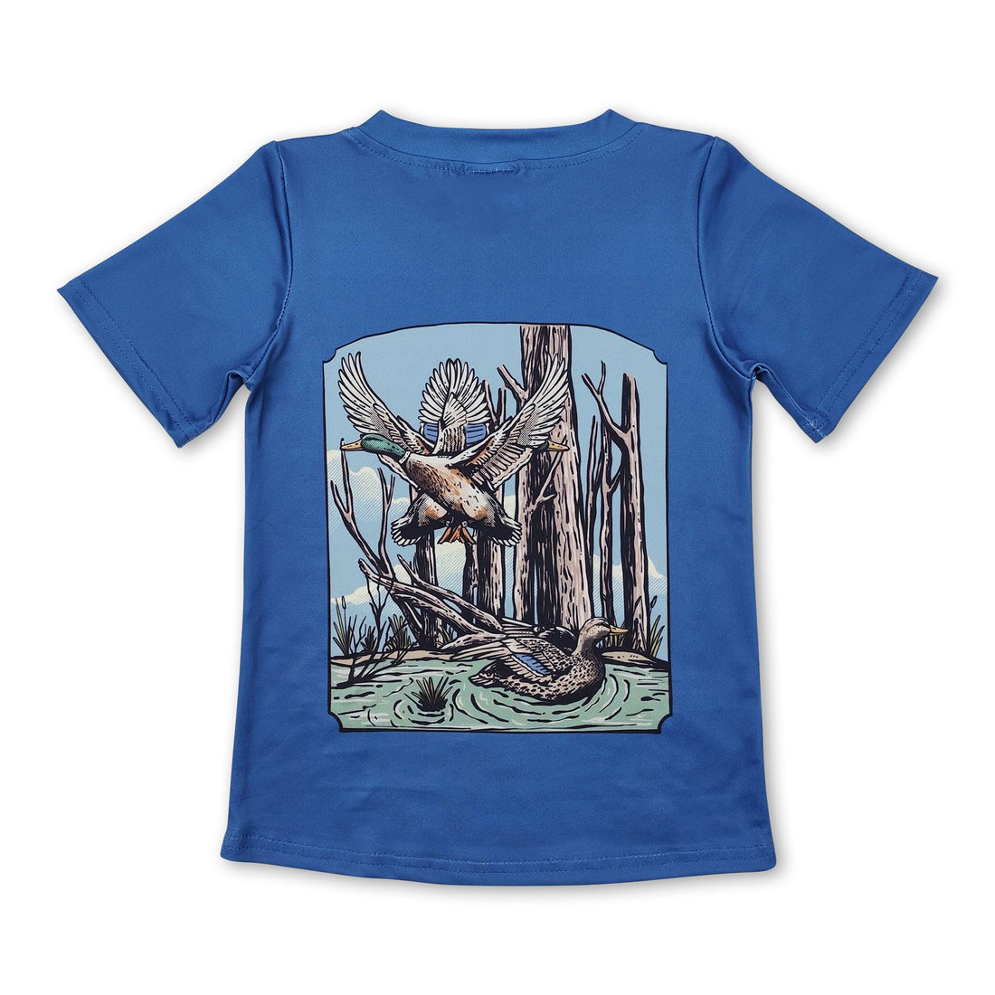 Short sleeves blue duck kids boys shirt