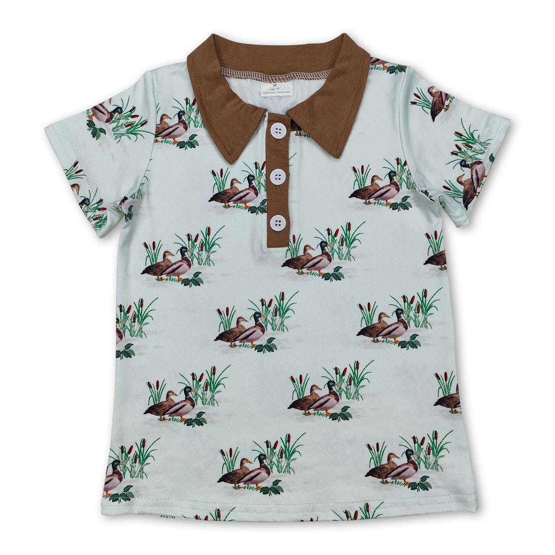 Short sleeves duck khaki kids boys polo shirt
