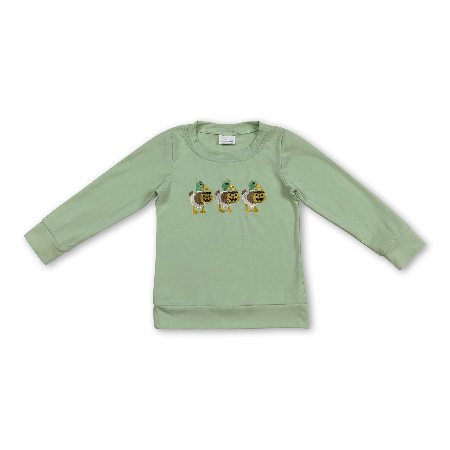 Long sleeves duck pumpkin kids Halloween shirt