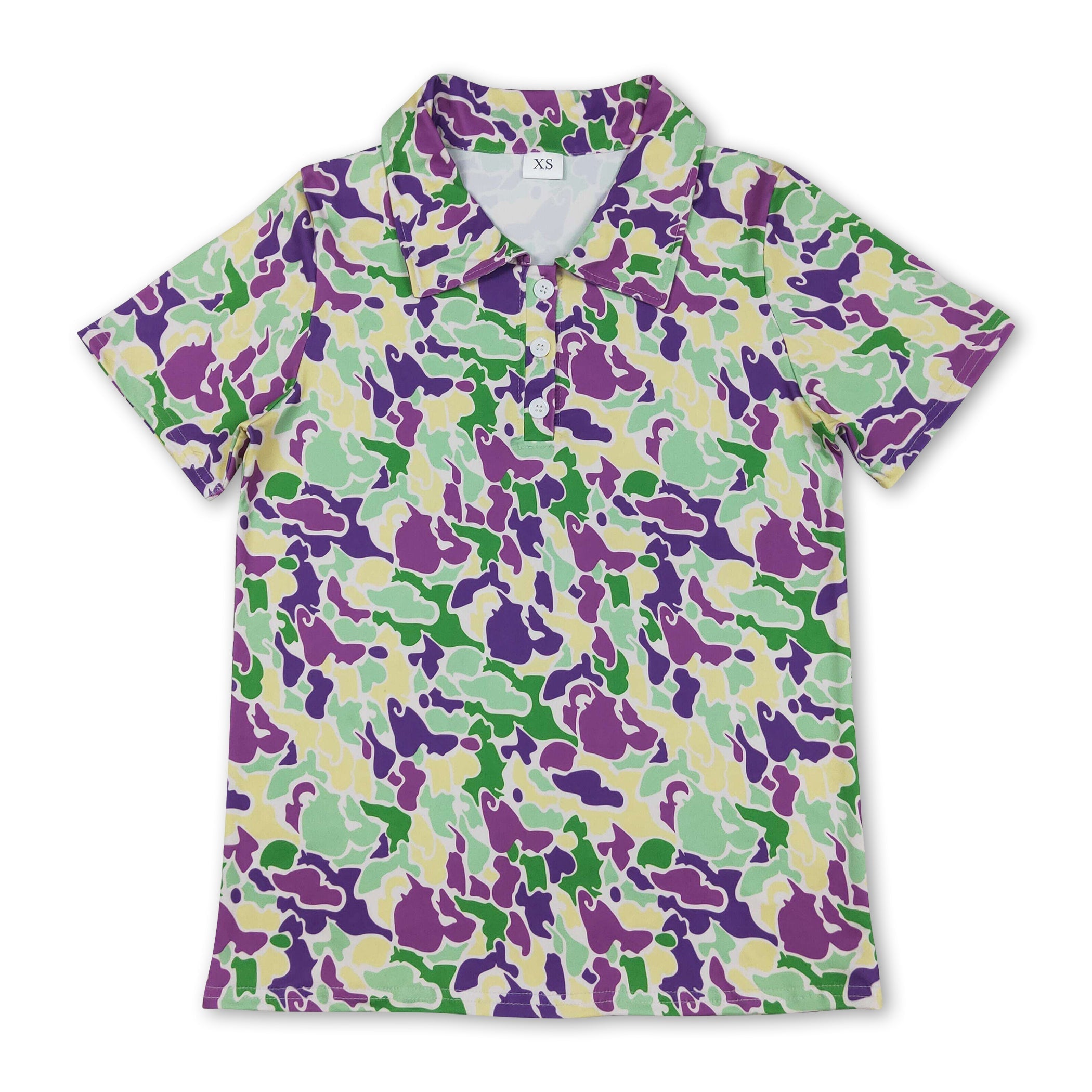 Purple yellow green camo men&