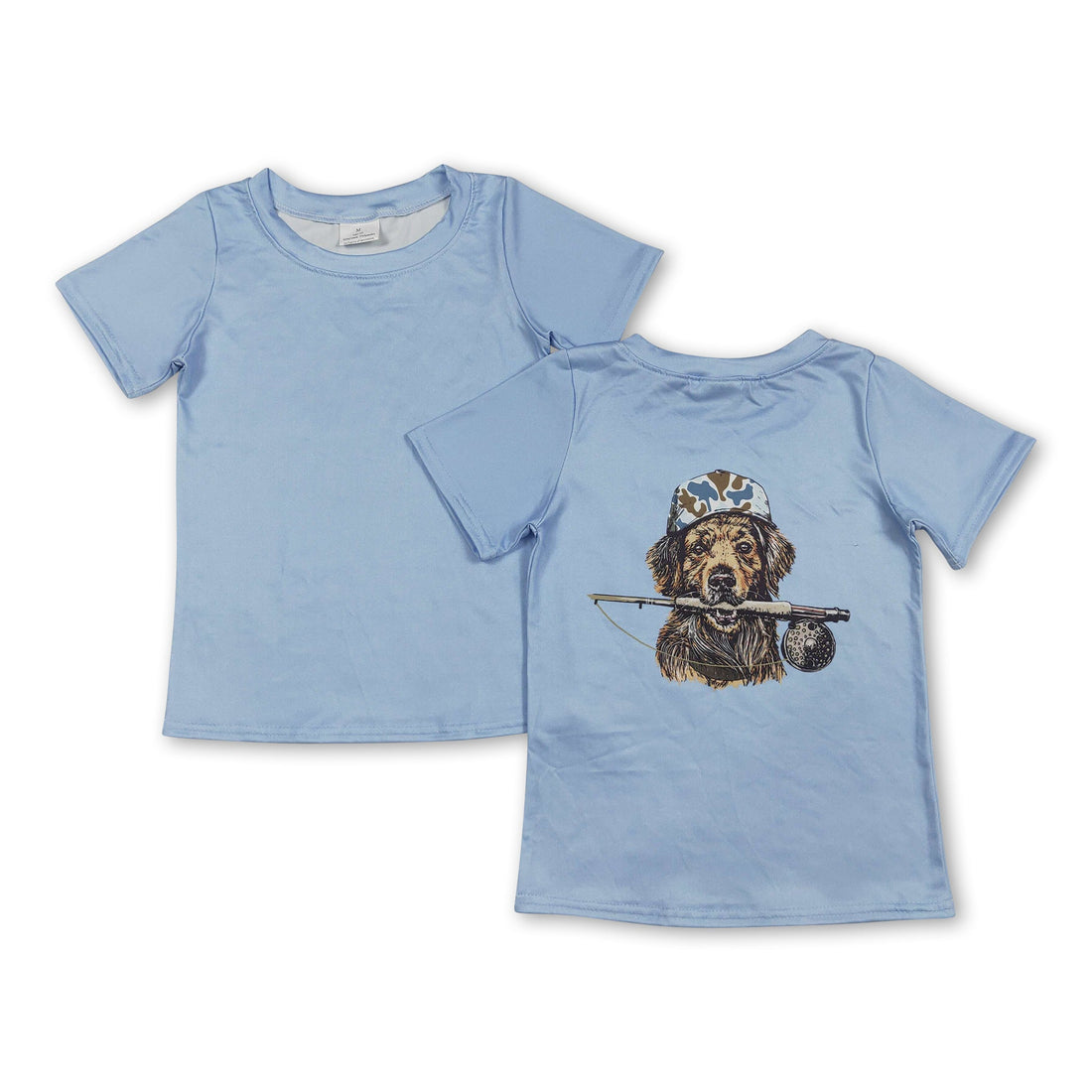 Light blue camo short sleeve boy&