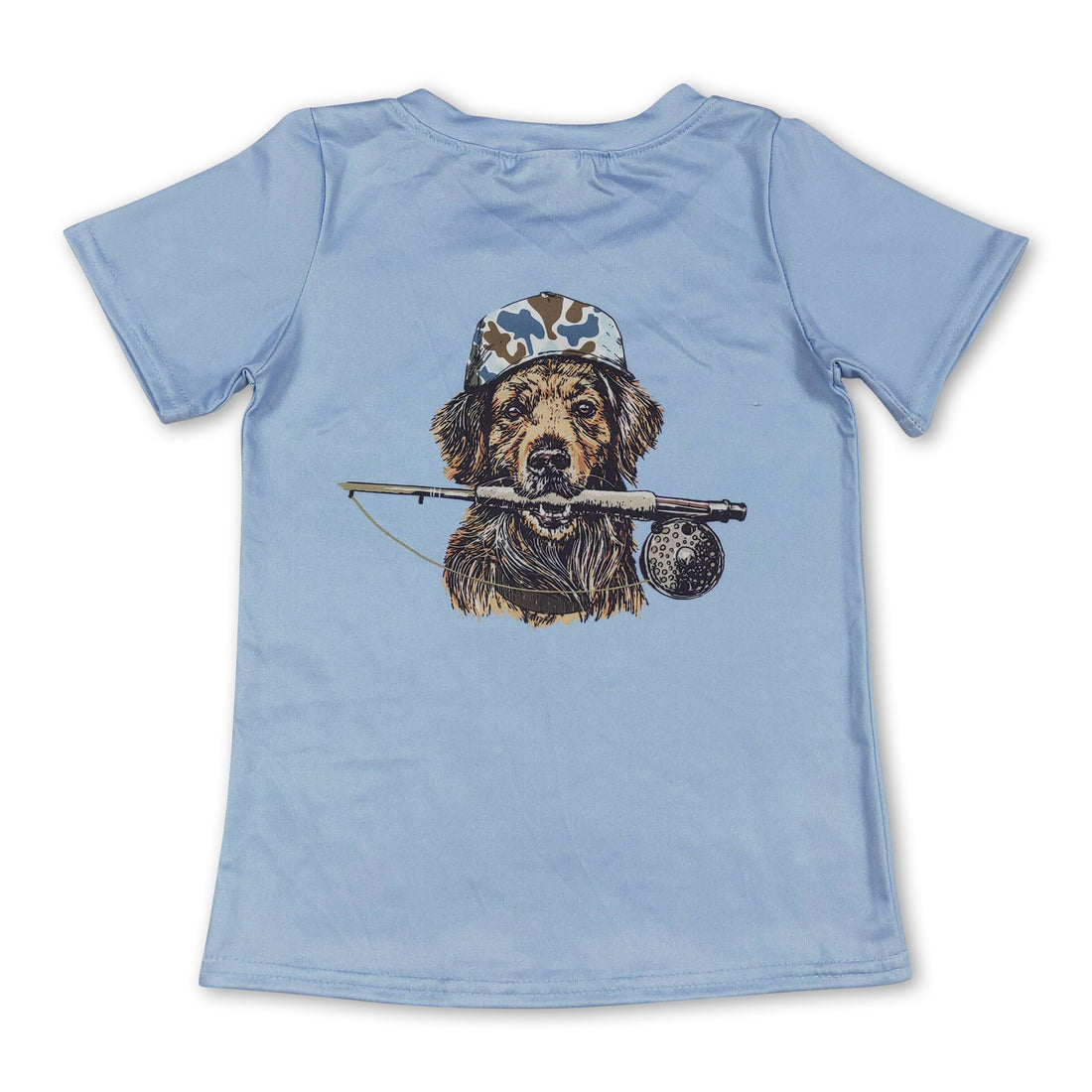 Light blue camo short-sleeve boy&