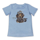 Light blue camo short-sleeve boy&