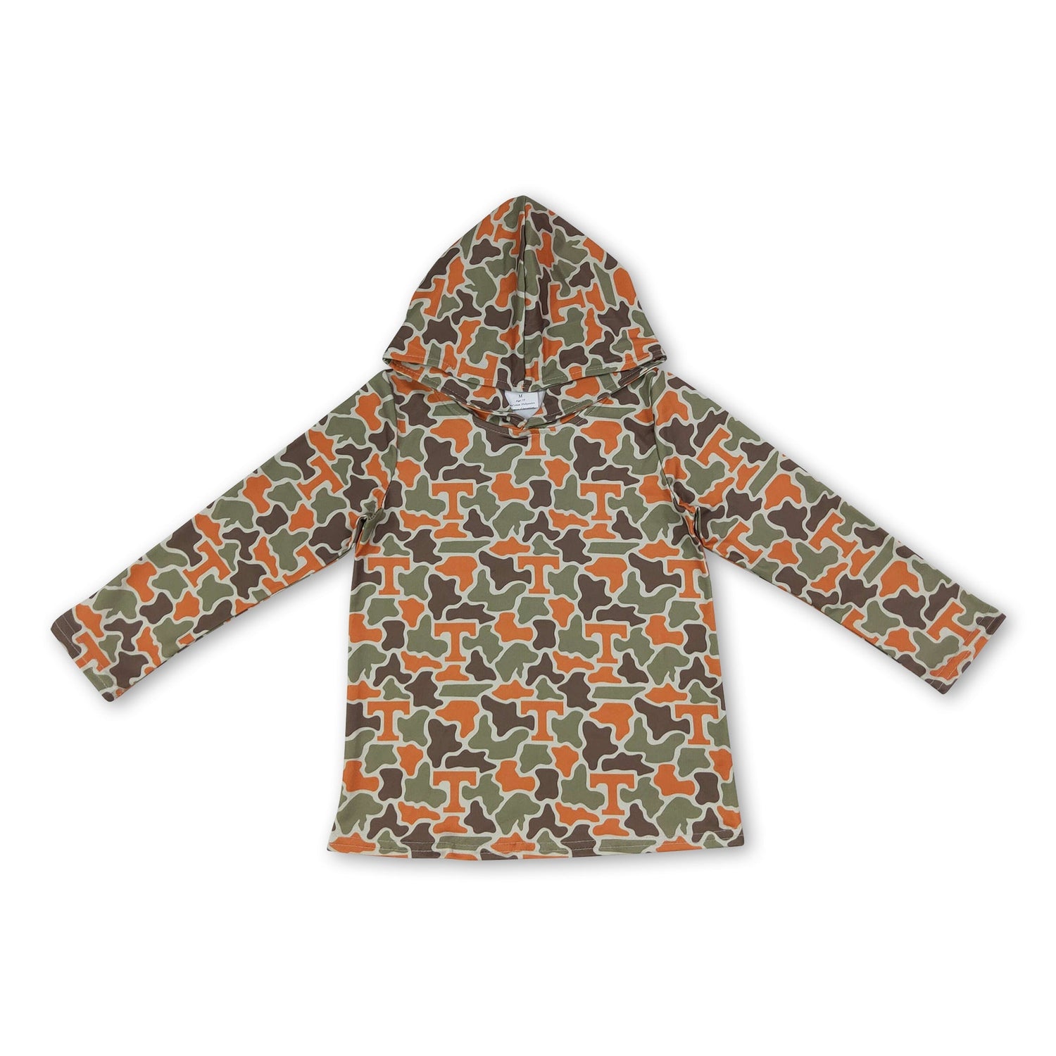 Long sleeves T camo kids boys team hoodie