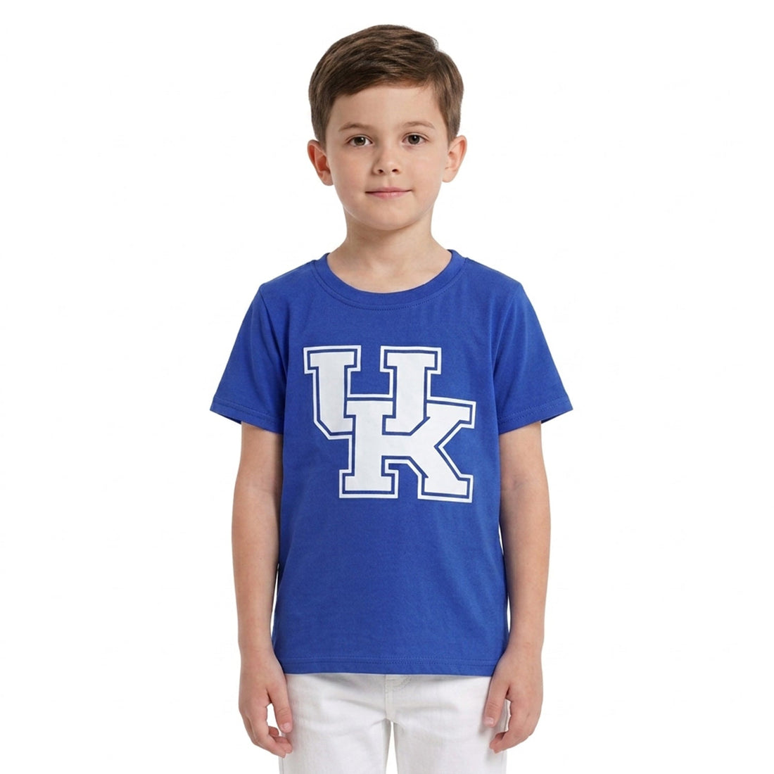 Short sleeves blue U K kids boys team shirt