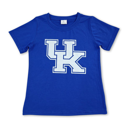 Short sleeves blue U K kids boys team shirt