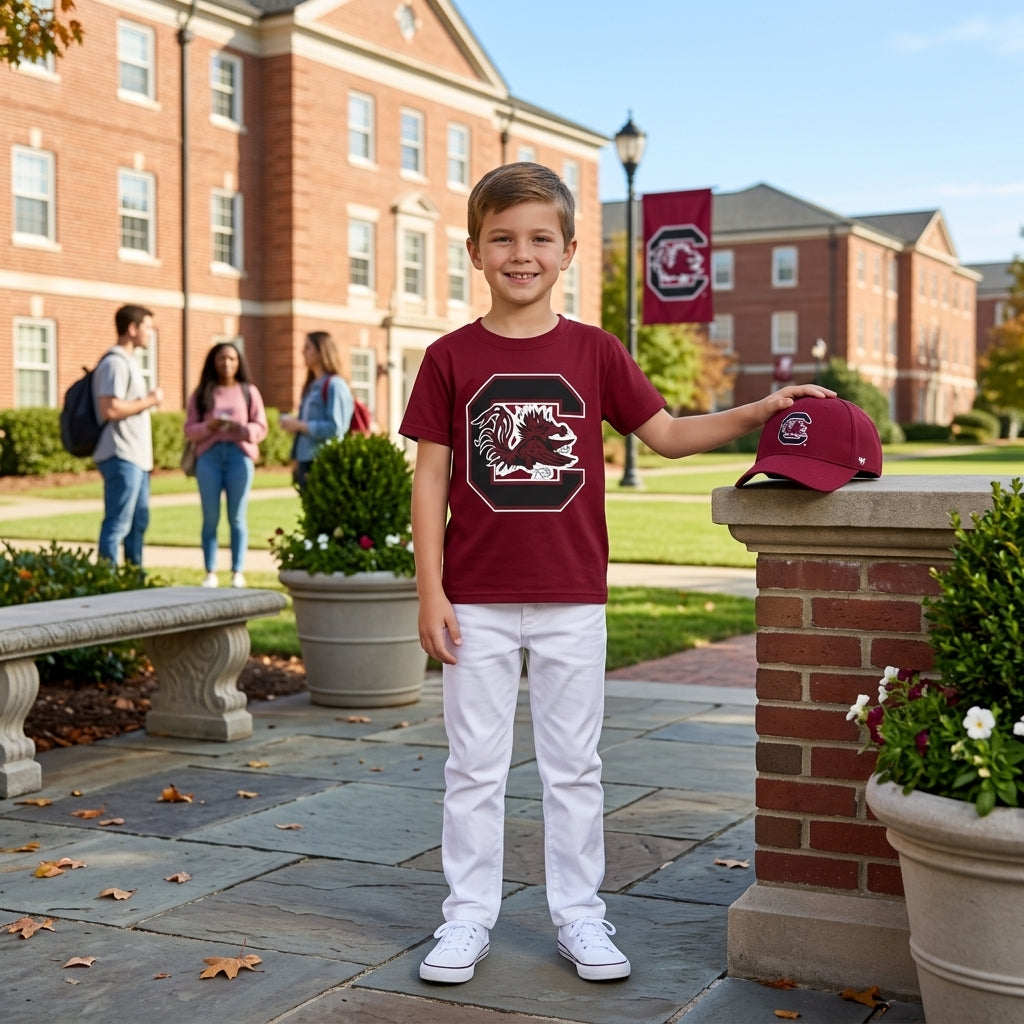 Short sleeves maroon kids boys summer team shirt