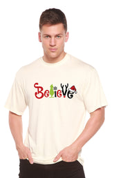 Spun Bamboo Believe Christmas printed men&