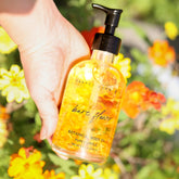 Bare Flower fragrance-free body oil by Pretty Farm Girl, featuring a clear bottle of nourishing skincare oil.