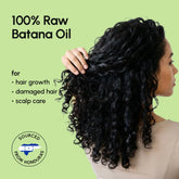 Maree Pure Batana Hair Growth Paste in a jar, showcasing the natural herbal hair treatment with a smooth, creamy texture.