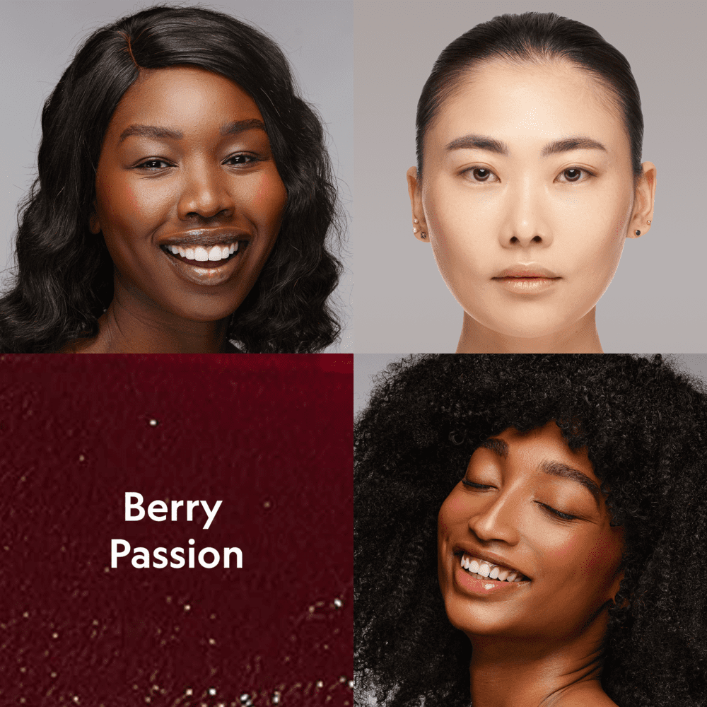 YENSA Super Serum Silk Buildable Cream Blush in Berry Passion, creamy blush with a rich berry shade, smooth and blendable on skin