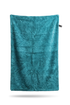 Blackline Car Care twisted-loop drying towel in aqua blue, soft and absorbent for safe vehicle drying.