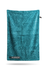 Blackline Car Care twisted-loop drying towel in aqua blue, soft microfiber for efficient vehicle drying, 2-pack.
