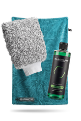 Blackline Car Care BLACKLINE® Twisted-Loop Drying Towel, 2-pack bundle, aqua color, soft and absorbent for vehicle drying.