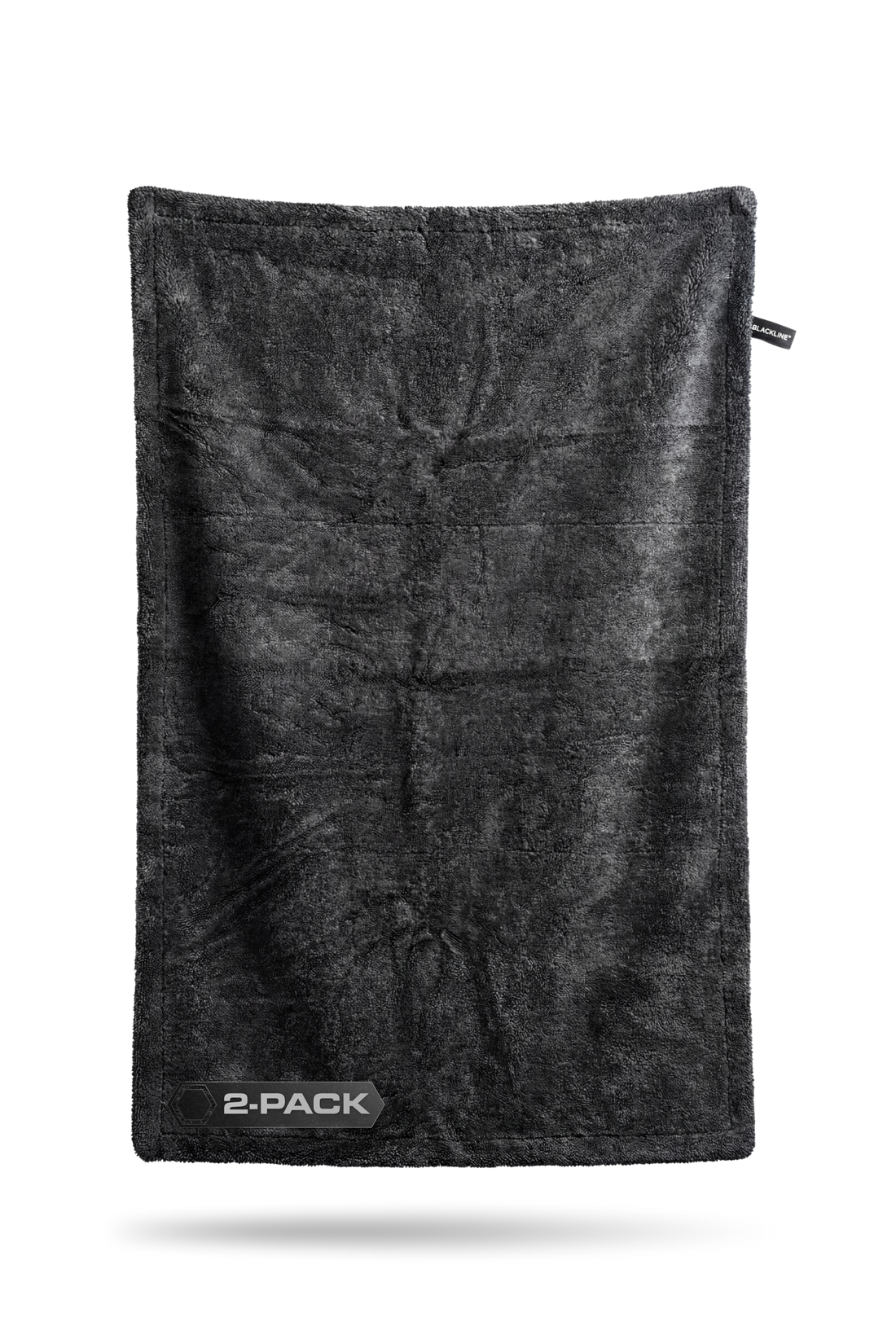 Blackline Car Care BLACKLINE® Twisted-Loop Drying Towel in a 2-pack, showcasing the textured twisted-loop fabric for efficient drying.