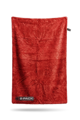 Blackline Car Care BLACKLINE twisted-loop drying towel in crimson red, soft microfiber for effective vehicle drying, 2-pack.