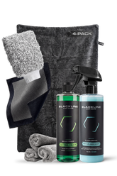 Blackline Car Care BLACKLINE® twisted-loop drying towels, set of four, soft microfiber for car drying and detailing.