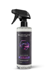 Blackline Car Care BLACKLINE® RESET interior cleaner and scent booster bottle, 16oz, for freshening car interior spaces.