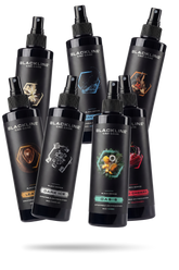 Blackline Car Care BLACKLINE® 8oz air freshener in a sleek bottle, designed to freshen car interiors with a pleasant scent.