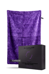 Blackline Car Care BLACKLINE® Twisted-Loop Drying Towel, plush black microfiber towel for car drying and detailing.
