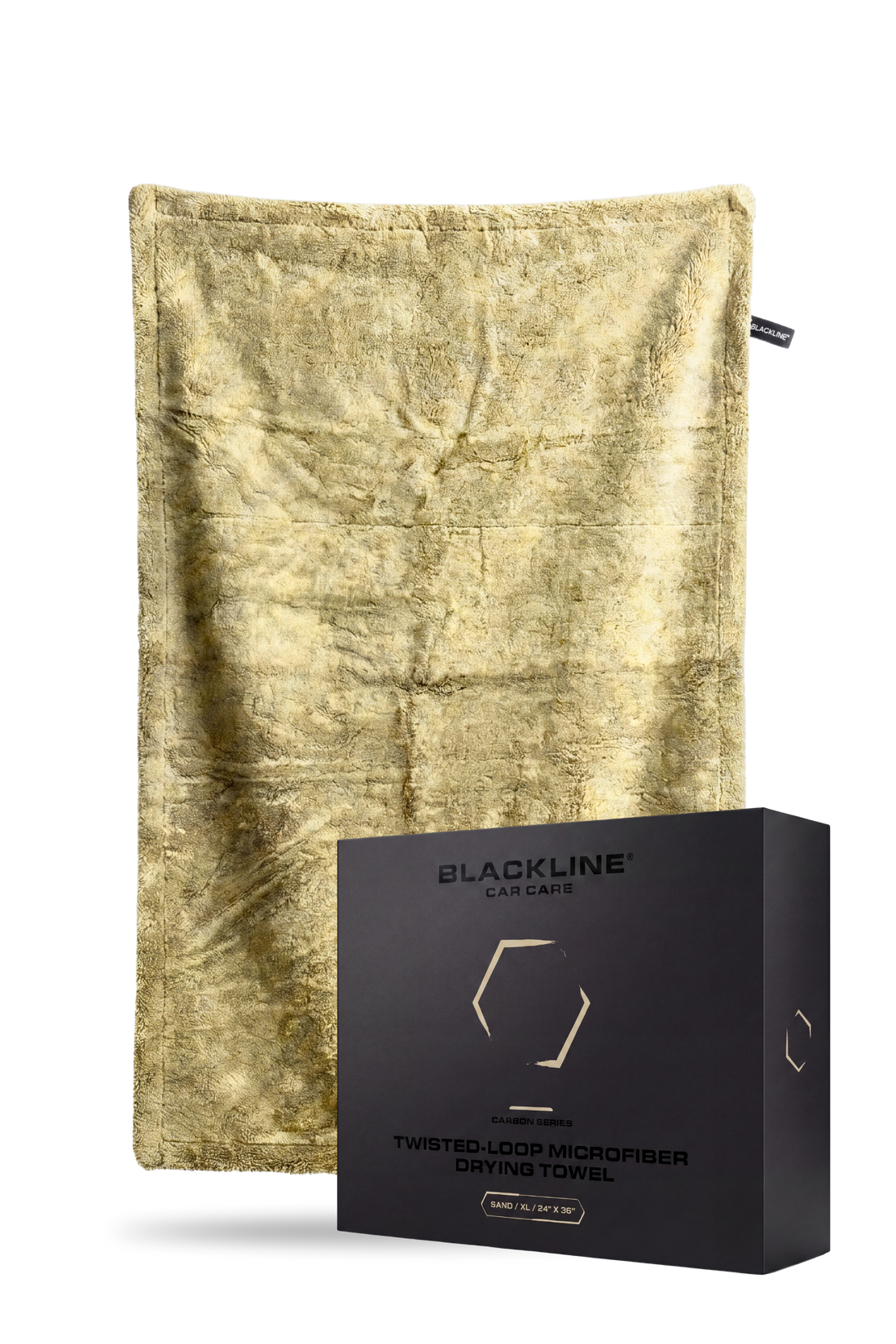 Blackline Car Care BLACKLINE® Twisted-Loop Drying Towel, a soft, absorbent car drying towel with twisted-loop fabric for gentle drying.