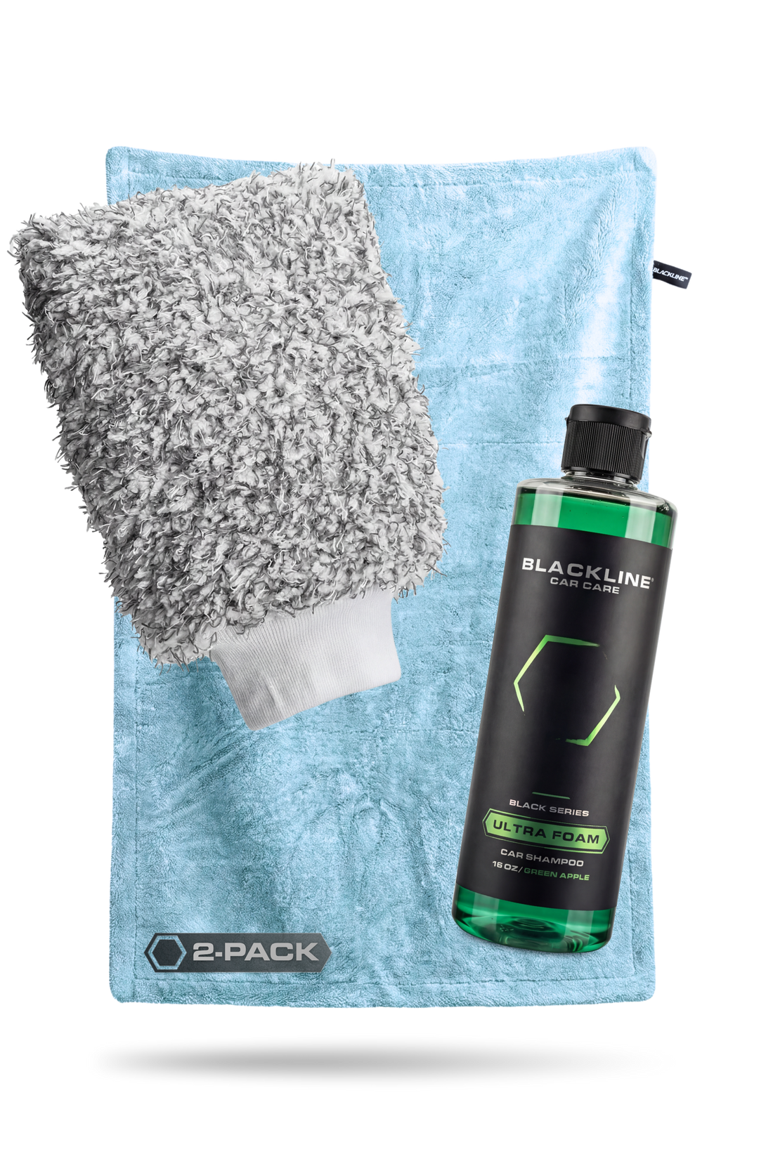 Blackline Car Care BLACKLINE® Twisted-Loop Drying Towel 2-pack, soft microfiber towels for car drying and detailing.
