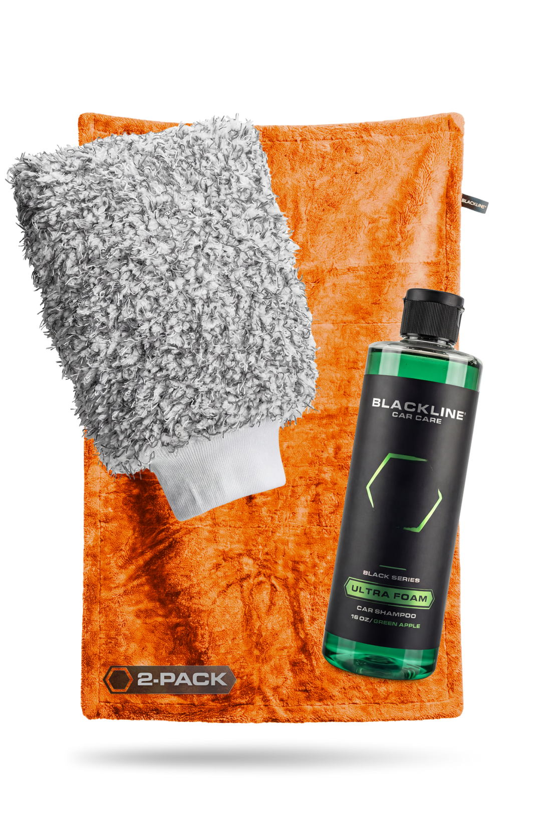 Blackline Car Care BLACKLINE® Twisted-Loop Drying Towel 2-pack, soft microfiber towels for efficient vehicle drying.