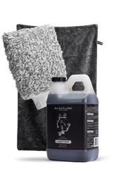 Blackline Car Care BLACKLINE® Ultra Foam car shampoo in a 16oz green apple spray bottle, ready for cleaning and detailing.