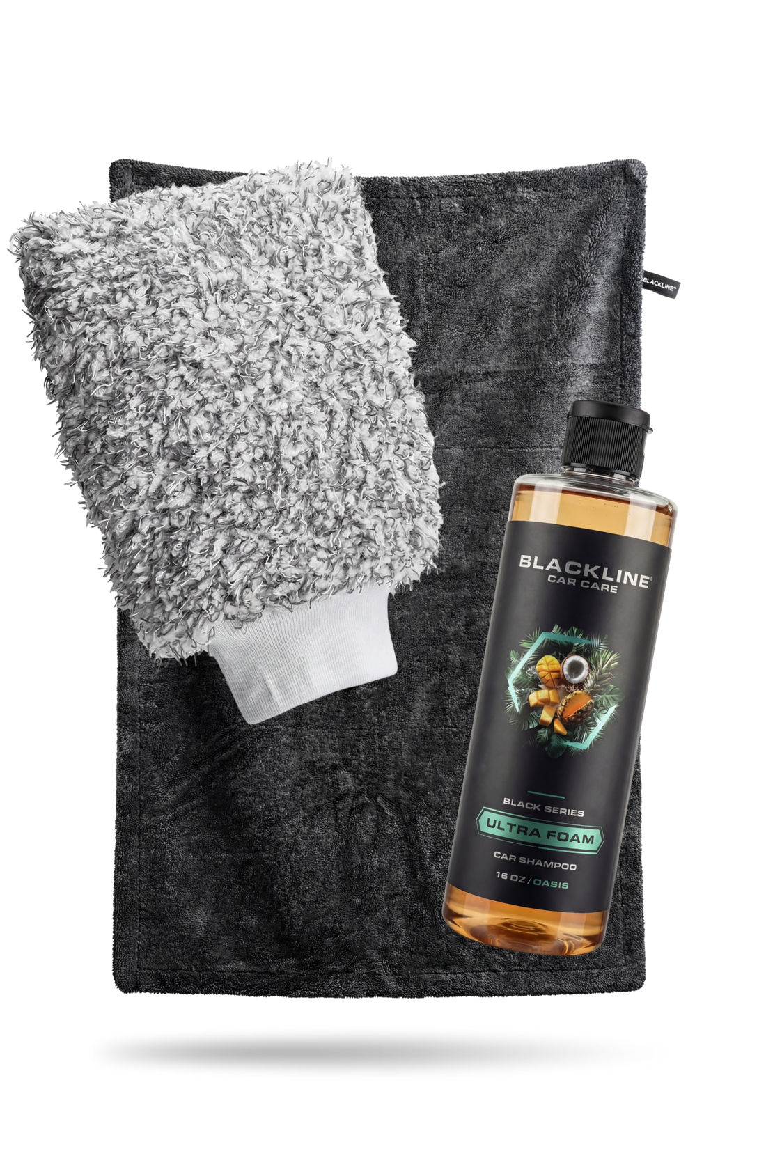Blackline Car Care Blackline Ultra Foam car shampoo in a 16oz bottle, part of the complete cleaning system.