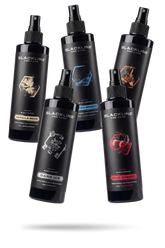 Blackline Car Care BLACKLINE® 8oz air freshener pack with five car air fresheners in various scents.