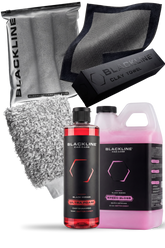 Blackline Car Care BLACKLINE® SPEED GLOSS Quick Detailer bottle with glossy label on a white background