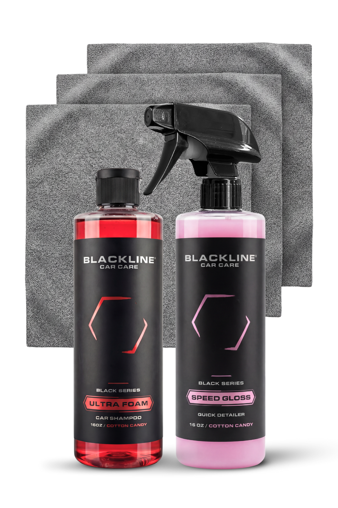 Blackline Car Care BLACKLINE® SPEED GLOSS Quick Detailer gloss spray bottle for car detailing and shine enhancement.