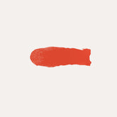 YENSA Super Serum Silk buildable cream blush in vibrant coral shade, displayed on a shade chart with swatches.