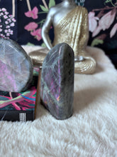 Natural sunset Labradorite freeform gemstone from Evermore Everlasting, showcasing iridescent colors and smooth, polished surface.