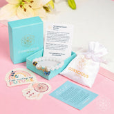 Conscious Items spiritual growth bracelet with beaded design, displayed on packaging, promoting mindfulness and positive energy.