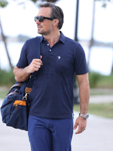 White Water Life Charleston Polo in various colors, close-up of fabric and collar details.
