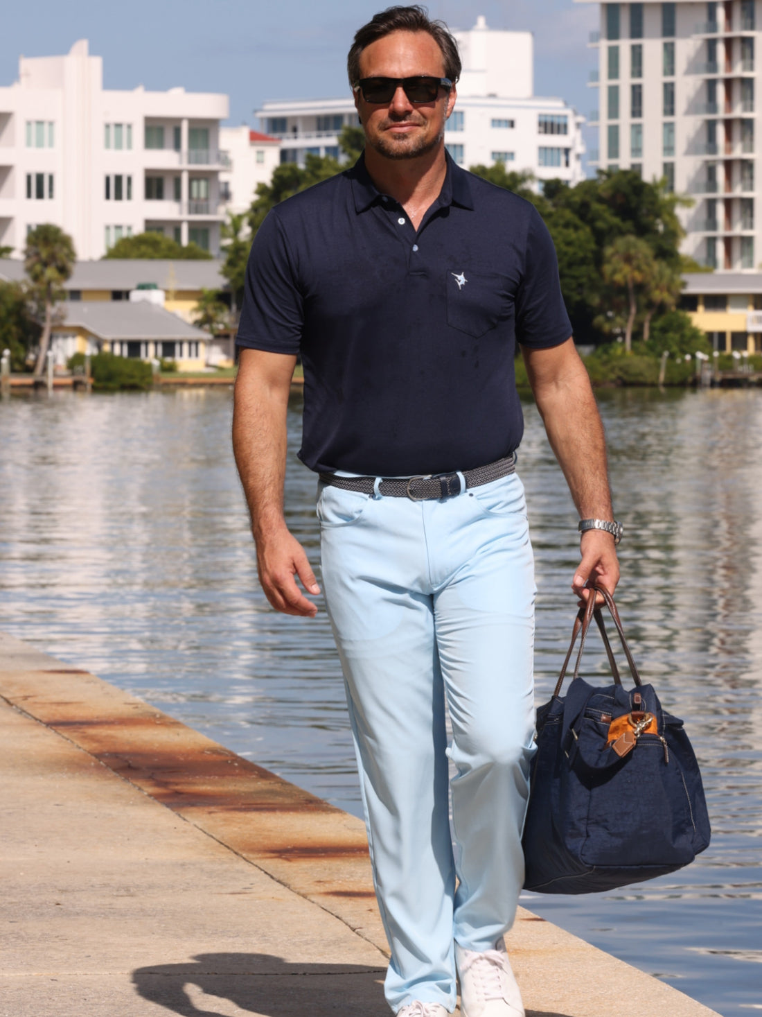 White Water Life Charleston Polo shirt in various colors, showcasing casual men&