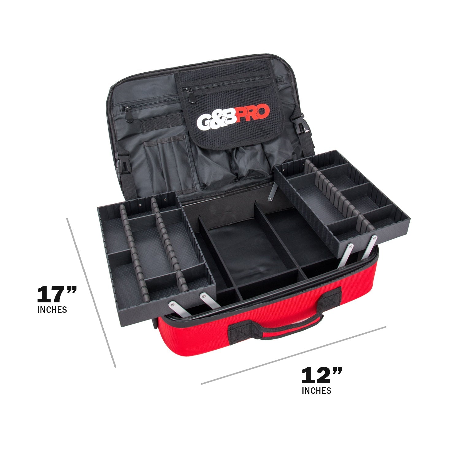 Crossbody Mobile Workstation with Extending Tray System – Fire Red