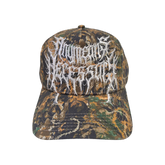 Camouflage Mayhem Hat by Any Means Necessary Clothing featuring a stylish, adjustable design and bold camo pattern.