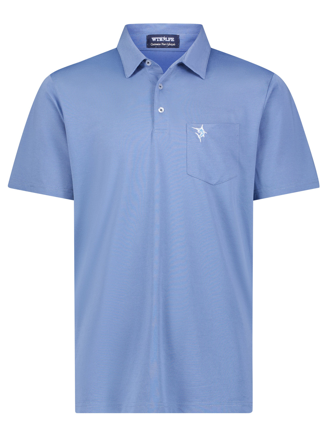White Water Life Charleston Polo in black, featuring a classic fit and breathable fabric, perfect for casual or outdoor wear.