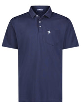White Water Life Charleston Polo in navy, showing a casual men&