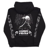 Black Choke Pullover Hoodie by Any Means Necessary Clothing, showing the back view with a minimalist design.
