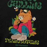 Yūjin Clothing Enjoy Chilling cat sweatshirt featuring a cozy, casual design with a playful cat print on soft fabric.