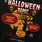 Yūjin Clothing Halloween Time sweatshirt featuring spooky Halloween-themed design, comfortable fit, and casual style.