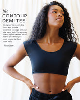 Downeast Contour Demi Tee, stylish women&
