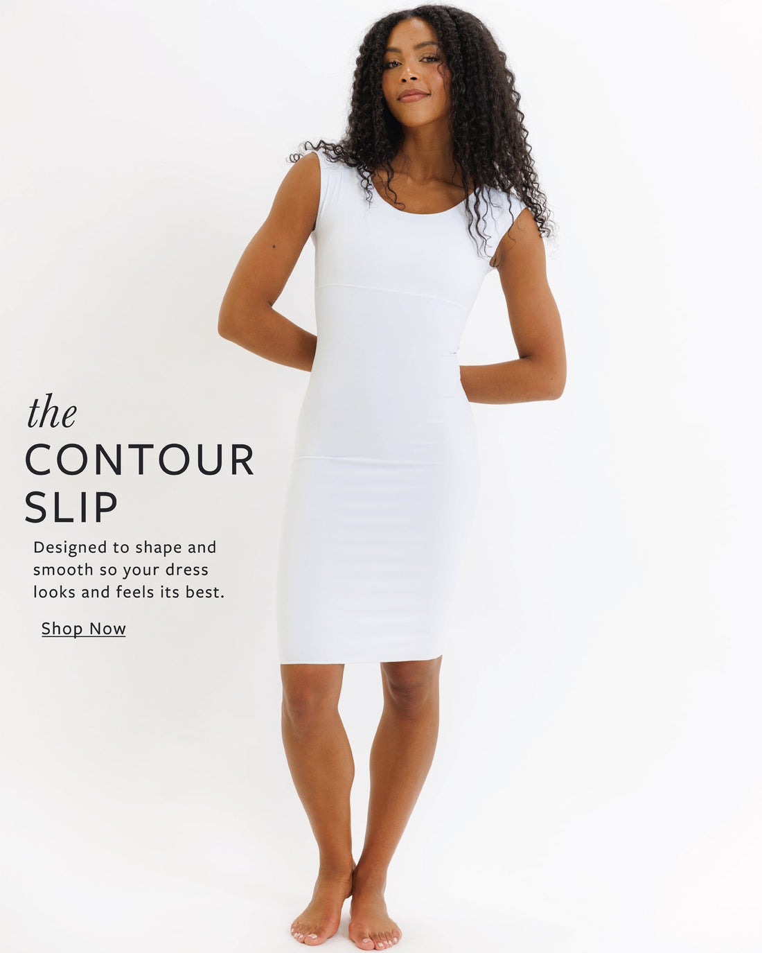 Downeast Essentials Contour Slip showing a comfortable, form-fitting slip with smooth fabric and subtle contouring design.