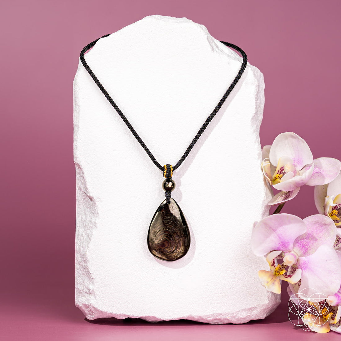 Hypersthene Millionaire Manifestation Pendant necklace by Conscious Items featuring a sleek, polished gemstone pendant.