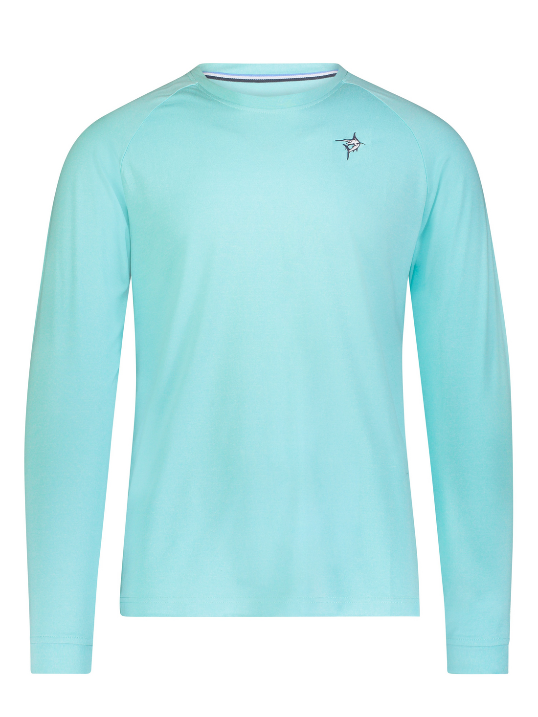 White Water Life Dockside Performance Long Sleeve shirt displayed on a model, showcasing its comfortable fit and long sleeve design.
