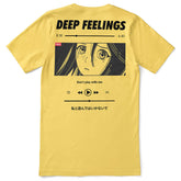 Yūjin Clothing Deep Feelings T-Shirt featuring a comfortable fit and stylish design, showcased on a plain background.