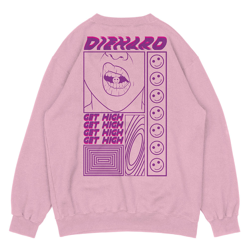 Yūjin Clothing Diehard Sweatshirt in dark gray, featuring a relaxed fit and soft cotton fabric for casual comfort.